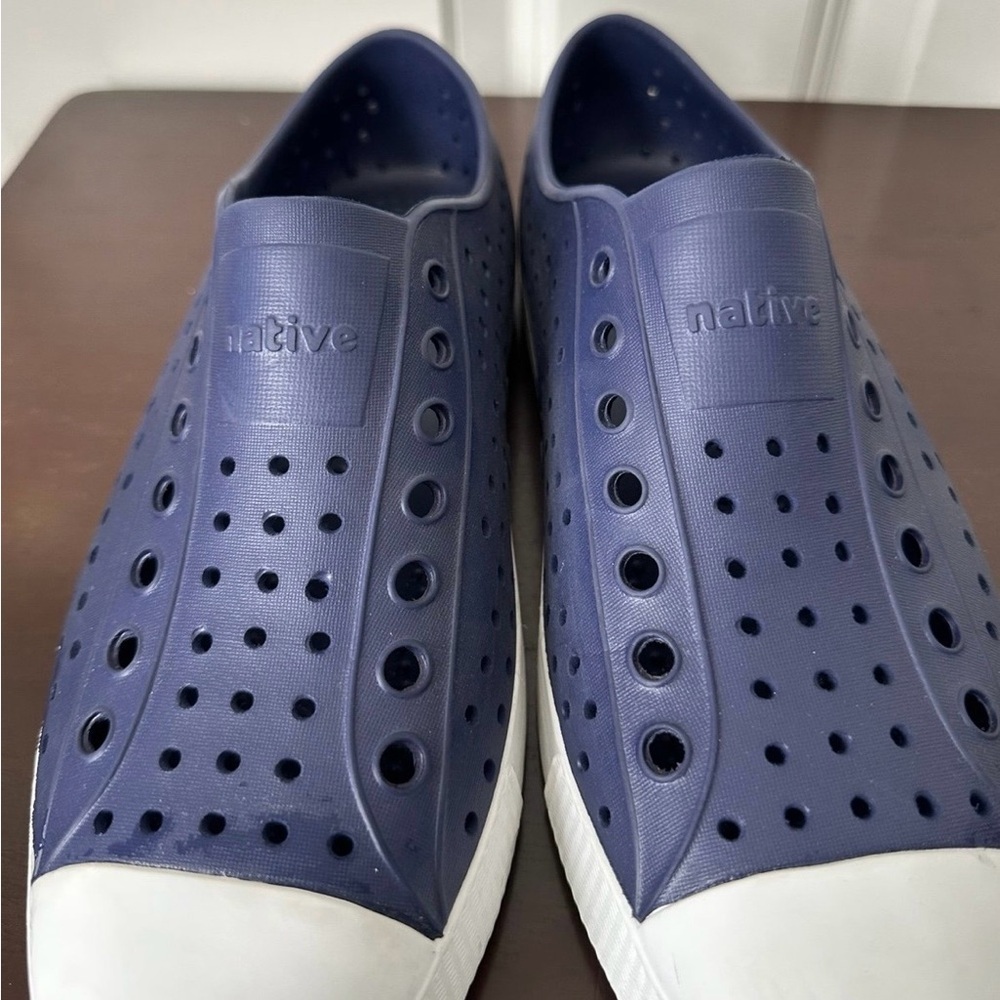 Native Jefferson Adult Shoes Unisex Regatta Blue/Shell White - M8/W10 - Picture 6 of 10